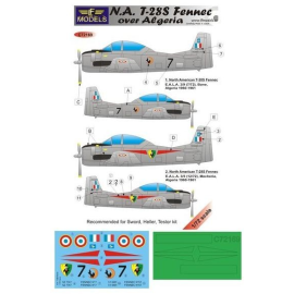 Decals North American T-28S Fennec over Algeria (designed To Be Farming with Sword, Testor and Heller kits) 