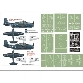 Grumman TBF-1C Avenger 2 canopy mask (exterior and interior) + 7 insignia masks (designed to Be Farming with TRUMPETER kits)