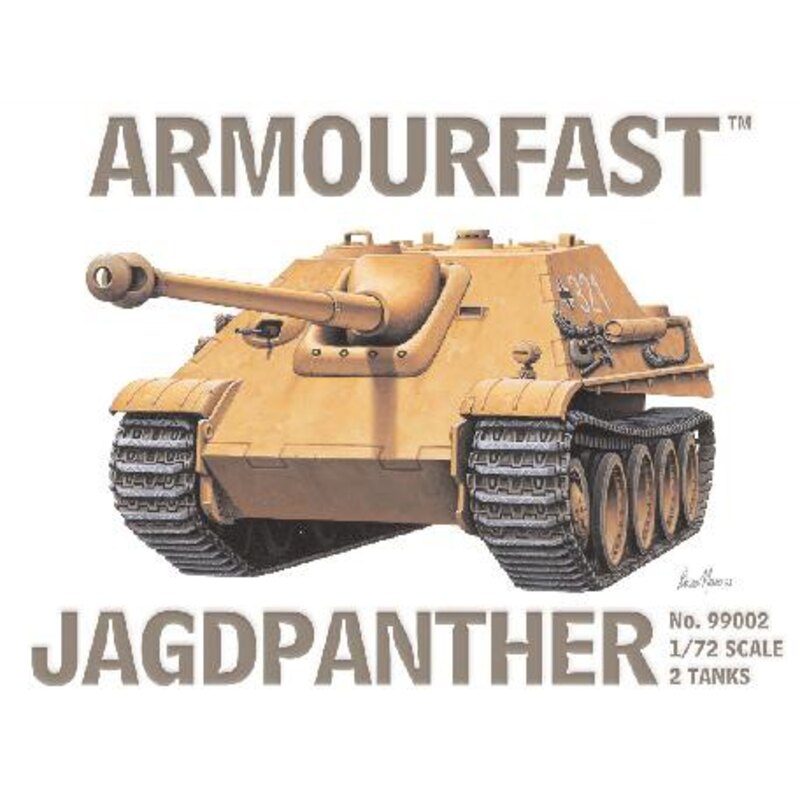 Jagdpanther Tank Destroyer: the pack includes 2 snap together tank kits Model kit