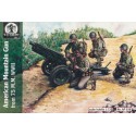 American 75mm WWII Mountain Gun. 3 guns and 4 grew figures for each gun