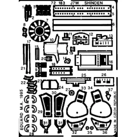 Kyushu J7W1 Shinden (designed to be assembled with model kits from Hasegawa)