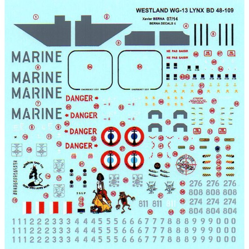 Westland WG-13 Lynx Mk 4 (French Navy) : N&#8734 - 804 - Flotille 34F - FrÈgate Dupleix - Mission ZMOI (Indian Ocean) 2012, N&#8