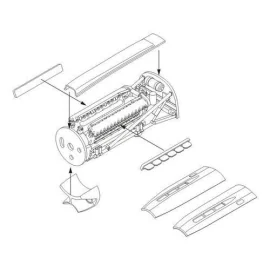 Curtiss P-40E - Engine set (designed to be used with Academy kits) Set contains complete Allison V-1710 F series engine and its 