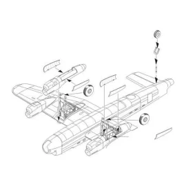 Avro Lancaster B.I/III - Undercarriage set for (designed to be used with Airfix kits) Set contains highly detailed resin main un