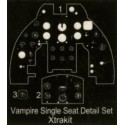 de Havilland Vampire FB.5 Single Seat Detail Set - f(designed to be used with MPM and Xtrakits kits) A comprehensive set in etc