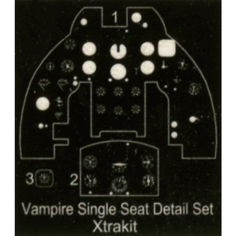 de Havilland Vampire FB.5 Single Seat Detail Set - f(designed to be used with MPM and Xtrakits kits) A comprehensive set in etc