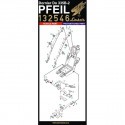 Dornier Do 335B-2 Pfeil Zerstorer - Seatbelts (designed to be used with Hong Kong Models kits)