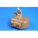 US WWII Tank Commander in turret, Winter 1944 Another superb figure by N.Abraham portrays a US tank commander. The figure is lea