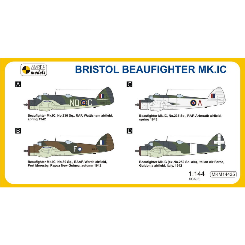 Bristol Beaufighter Mk.IC Coastal PatrolThe Bristol Beaufighter was a British heavy fighter, developed from the Beaufort torpe