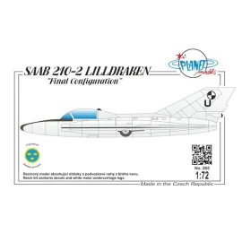 SAAB 210-2 LILLDRAKEN Final Configuration All-resin kit of Swedish test jet aircraft in its late configuration which was used 