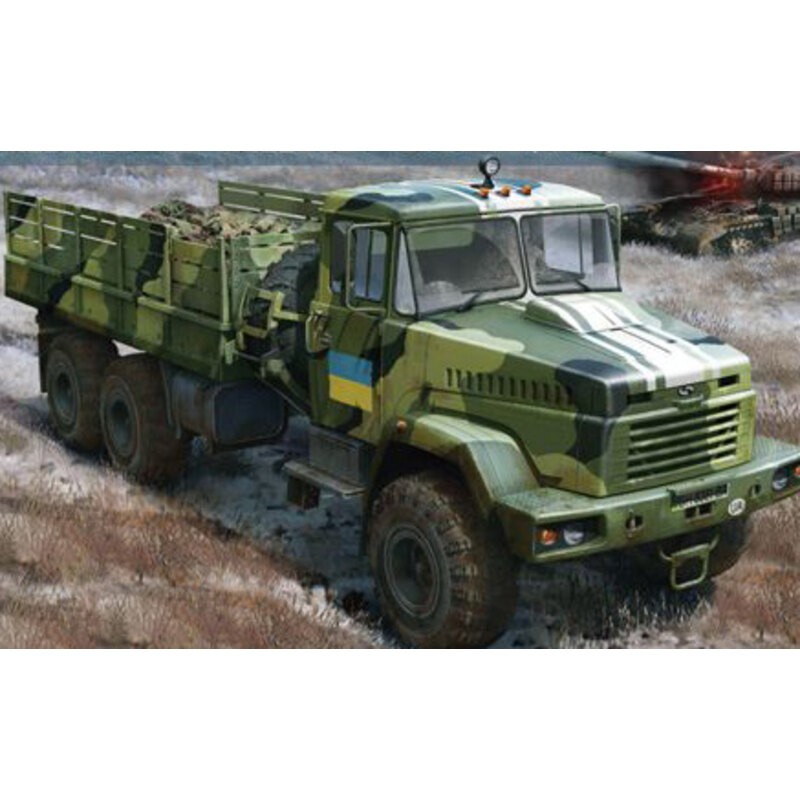 Ukraine KrAZ-6322 Late.- Postionable forehead wheels- Build with cab doors open or closed- Detailed engine, chassis & cab interi