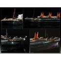 R.M.S. Titanic + LED setUpper deck and cabin lighting effectMCP (Multi Coloured Parts)LED unit.Display stand with battery holder