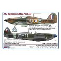 312 th Squadron RAF, Part III / 2 decal version: Hawker Hurricane Mk.I, L1807, DuoK + Supermarine Spitfire LF Mk.IXe, SL625, JT-