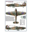 312 th Squadron RAF, Part III / 2 decal version: Hawker Hurricane Mk.I, L1807, DuoK + Supermarine Spitfire LF Mk.IXe, SL625, JT-