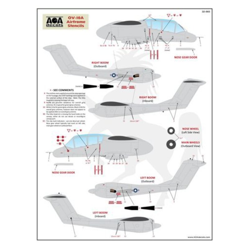 North-American/Rockwell OV-10A Bronco Airframe Stencils - USN/USMC Green/Grey & Overall Grey OV-10A Broncos [OV-10A/C]