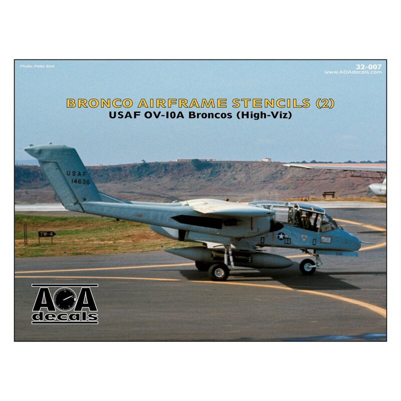 North-American/Rockwell OV-10A Broncos airframe stencils (high-viz)