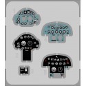 Folland Gnat T.1 Instrument panels (designed to be used with Airfix kits) A set of delicately detailed instrument panels for the