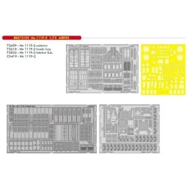 Heinkel He 111P-2 (designed to be used with Airfix kits) This Big-Ed set includes all these Eduard sets....EDCX419 He 111P-2ED72