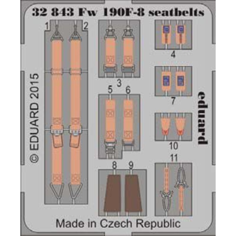 Focke-Wulf Fw 190F-8 seatbelts (designed to be used with Revell kits)