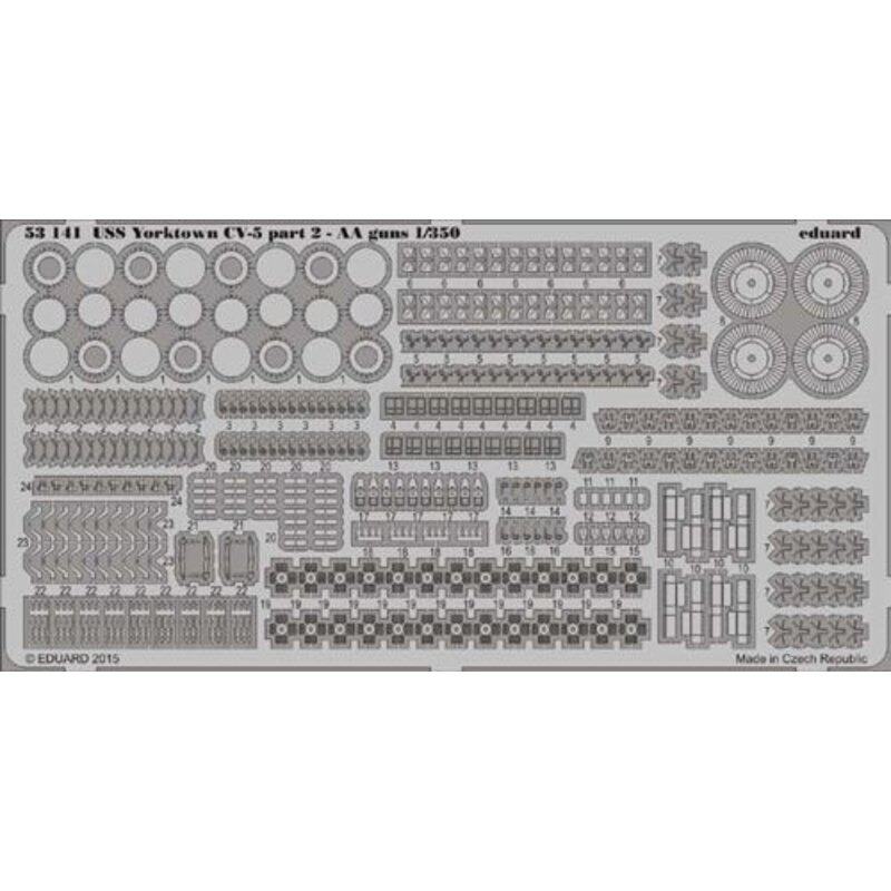 USS Yorktown CV-5 part 2 AA guns (designed to be used with Merit kits)