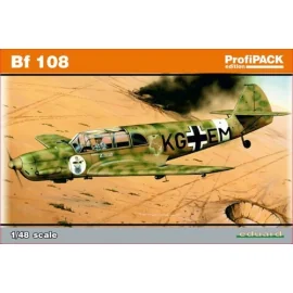 Messerschmit Bf 108B Taifun Eduard plastic, decals printed by Eduard, 5 marking options. PE and mask included, full color instru