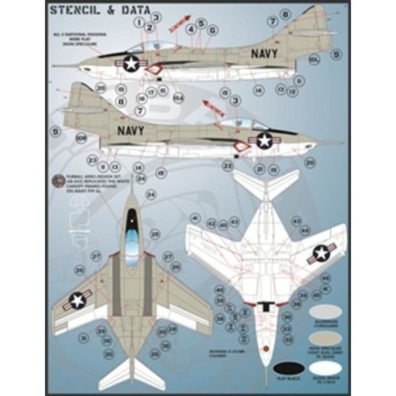 Colorful Gray & White Cougars. Colorful Gray & White Cougars includes options for seven F9F-8 single seat Cougars and three Grum