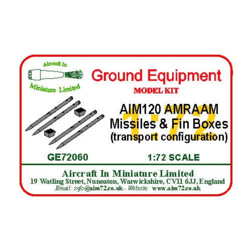 AIM120 AMRAAM accessory set. For more information on this product, please click the link to go to the Aircraft In Miniature web 