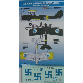 Decals de Havilland DH.82 Tiger Moth (Finnish Air Force) (designed to be used with SMER kits) 