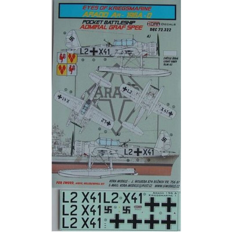 Arado Ar 196A-0 (ADMIRAL GRAF SPEE) (designed to be used with Airfix, Encore, Heller and Revell kits)