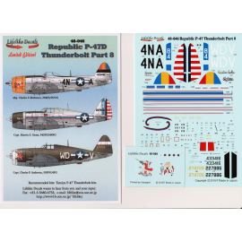 Decals Republic P-47D Thunderbolt part 8 Includes Sylvia and 2 others 