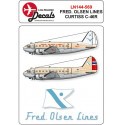 Curtiss C-46R Fred Olsen Lines x 2 schemes