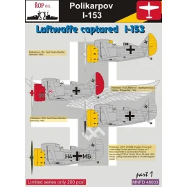 Polikarpov I-153 - Luftwaffe captured I-153