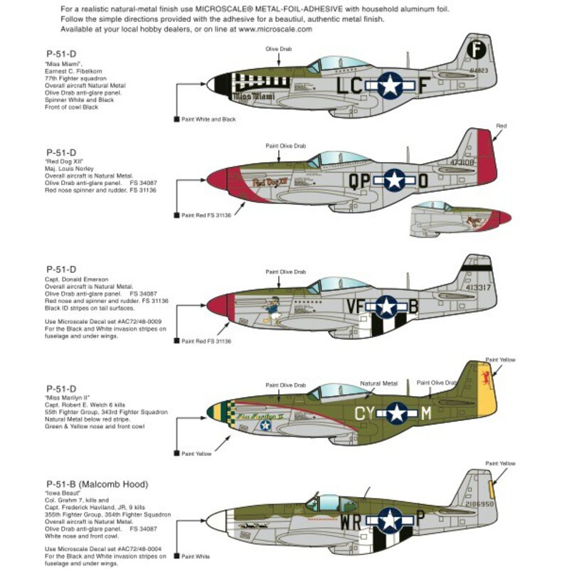 North-American P-51B The Iowa Beaut, P-51Ds Donald Emersons, Miss Miami, Miss marilyn II & Red Dog XII