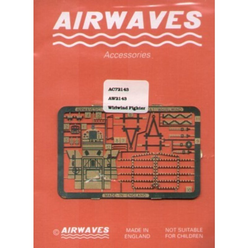 Whirlwind fighter Cockpit Set (designed to be assembled with model kits from Airfix)