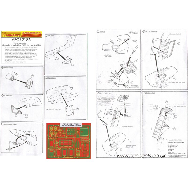 de Havilland Sea Vixen FAW.2 exterior ladder etc (designed to be assembled with model kits from FROG Novo and Revell etc)