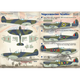 Decals Supermarine Seafire / 72-152 /1. Seafire Mk lb, Bl676 'Bondowoso', after conversion by Air Service Training Ltd., Hamble,