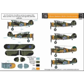 Gloster Gladiator Finnish Air Force WWII decal sheet