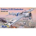 Fokker E.III Eindecker (2in1) kit includes two identical sprues with parts, 2 x resin engines and two frets with p/e parts. Mode