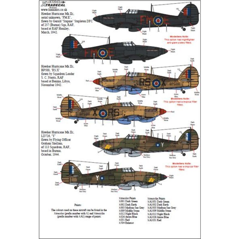 Hawker Hurricane Mk.IIc Pt 2 (3)serial unknown, FM-E Flight Commander Gerald Stapme Stapleton DFC & Bar 257 (Burma) Sqn, RAF H