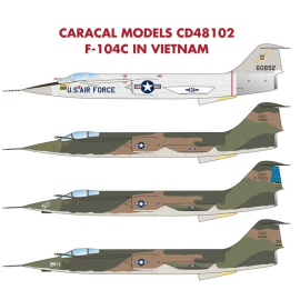 Decals Lockheed F-104C in VietnamOur first sheet for the F-104 is dedicated to the Vietnam War service of Lockheed's famous miss