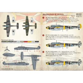 Decals Messerschmitt Bf 110 'Zerstorer' Aces part 1 