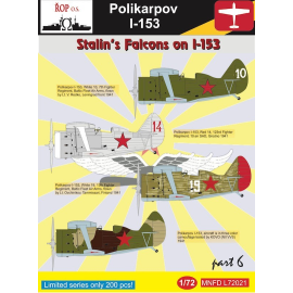 Decals Polikarpov I-153 - Stalin Falcons on I-153 Part 6 