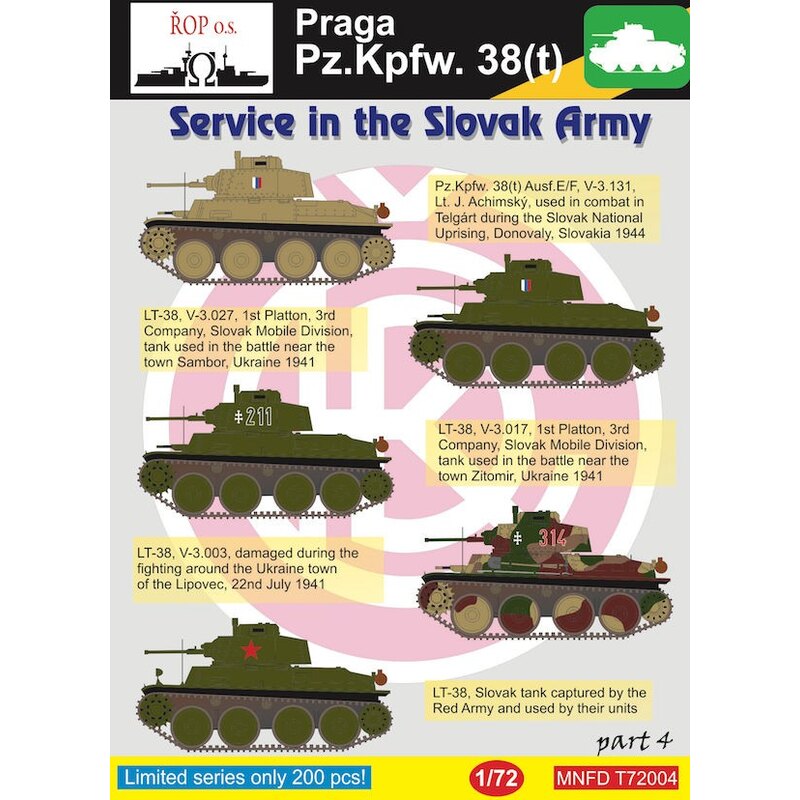 Praga Pz.Kpfw. 38(t) - Service in the Slovak Army Part 4