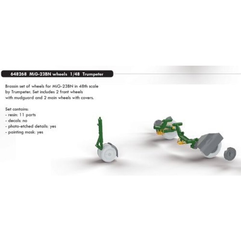 Mikoyan MiG-23BN wheels (designed for use with Trumpeter kits)