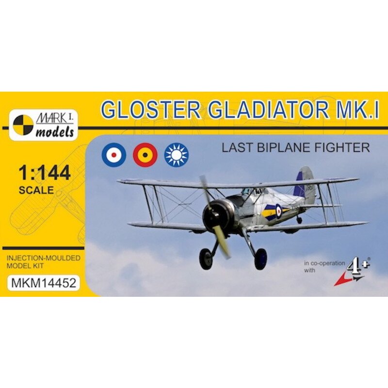 Gloster Gladiator Mk.I Last Biplane Fighter (decals for RAF, Belgian AF, Chinese Nationalist AF)