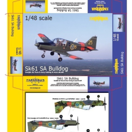 Scottish Aviation Bulldog SK.61 Swedish Army and Air Force Model kit