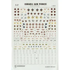 Recently discovered! Israeli Air Force. 20 different squadron badges and Hebrew stencilling. For many aircraft types