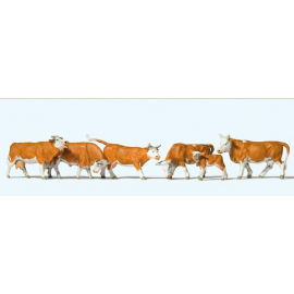 Set of 6 cows